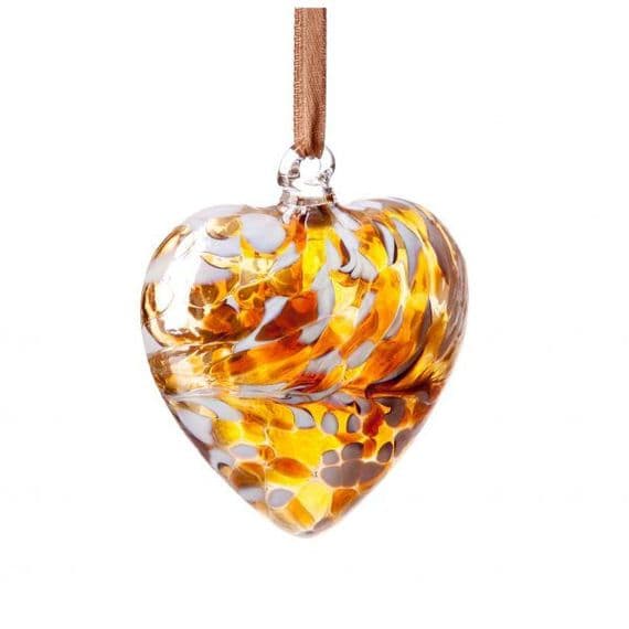 Birthstone Hanging Glass Heart - June - Amelia Art Glass