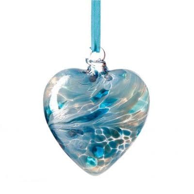 March Birthstone Heart - Amelia Art Glass