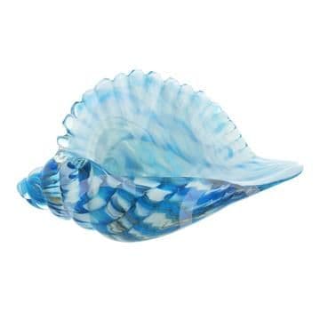 Blue Shell Glass Ornament - Objets d'Art by SOPHIA® - Collectible Gifts