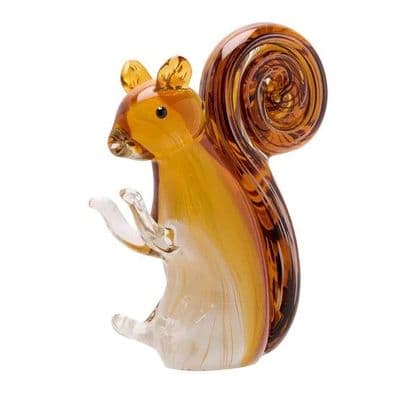 Brown Squirrel Glass Ornament Objets d'Art