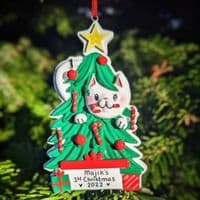 Personalised Dog Bone Christmas Tree Decoration 2022 Bauble Hanging Ornament Keepsake #1 Dog