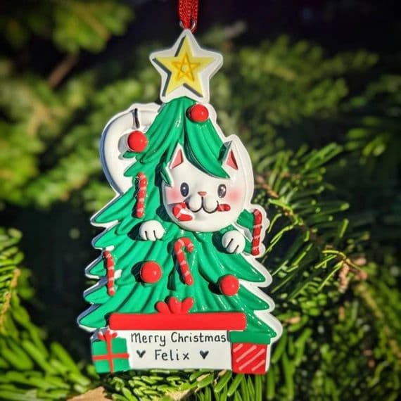 Personalised Dog Bone Christmas Tree Decoration 2022 Bauble Hanging Ornament Keepsake #1 Dog