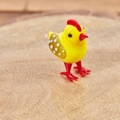 Chick Yellow Glass Figurine