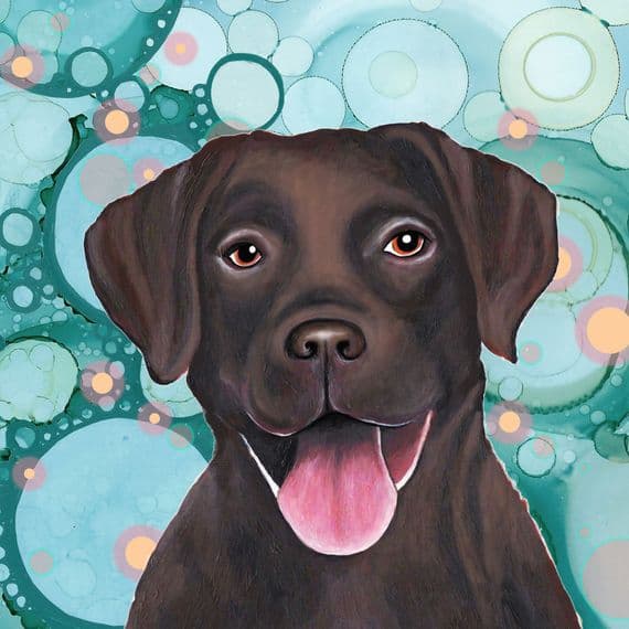 Chocolate Labrador Ceramic Coaster By Jo Crafts