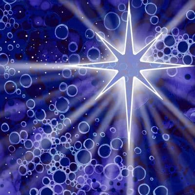 Christmas Purple Star Ceramic Coaster By Jo Crafts