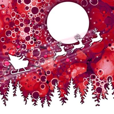 Christmas Red Santa Ceramic Coaster By Jo Crafts