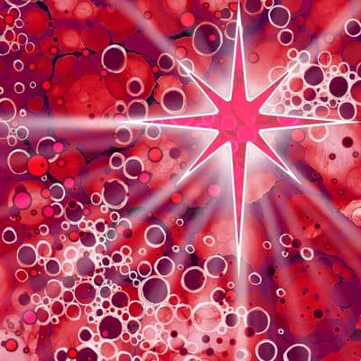 Christmas Red Star Ceramic Coaster By Jo Crafts