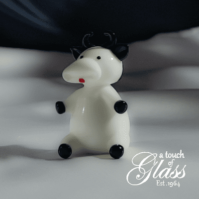 Cow Glass Figurine