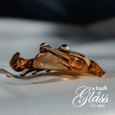 Crab Brown Glass Figurine