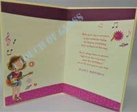 11 Year Old Daughter Birthday Card with Badge