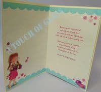 Daughter 6th Birthday Card - Age Badge Card - Candy Club - Greetings Cards