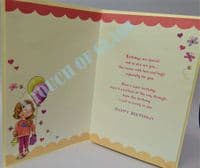 7 Year Old Daughter Birthday Card with Badge