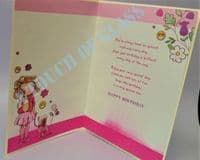 Daughter 9th Birthday Card - Age Badge Card - Candy Club - Greetings Cards