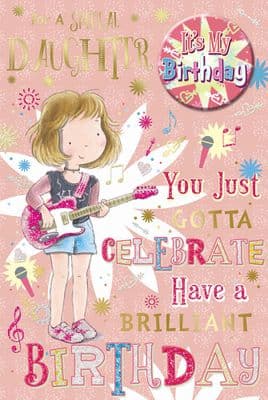 Daughter Birthday Card with Badge