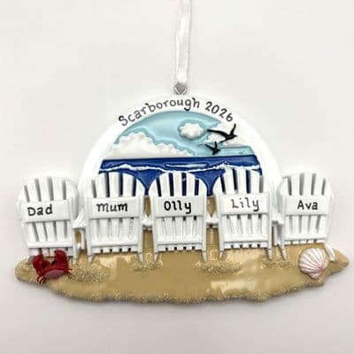 Deck Chair 5 - Personalised Hanging Decoration