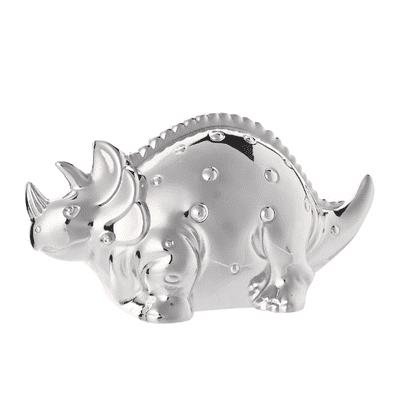Dinosaur Silver Plated Money Box
