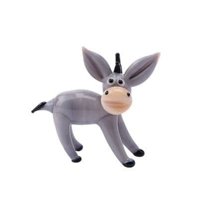 Donkey Mini Glass Figurine