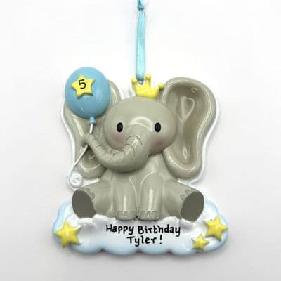 Elephant - Personalised Hanging Decoration