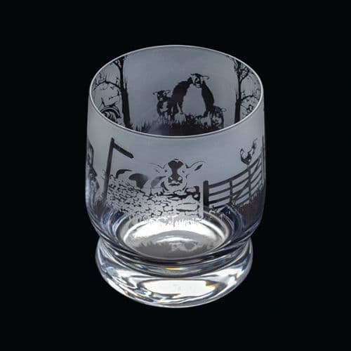 Farm Scene Tumbler - Aspect: Visions in Glass - Dartington Glass Tumbler