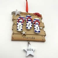 Flip Flops 2 - Personalised Hanging Decoration
