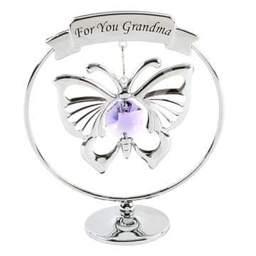 For You Grandma Butterfly Ornament Crystocraft