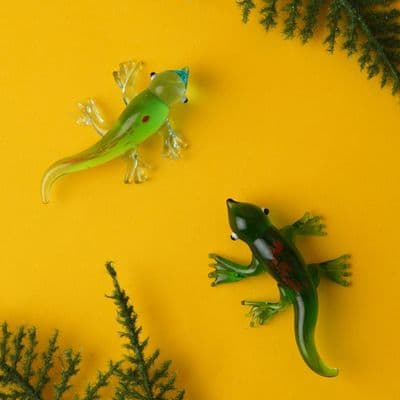 Gecko Mini Glass Figurine