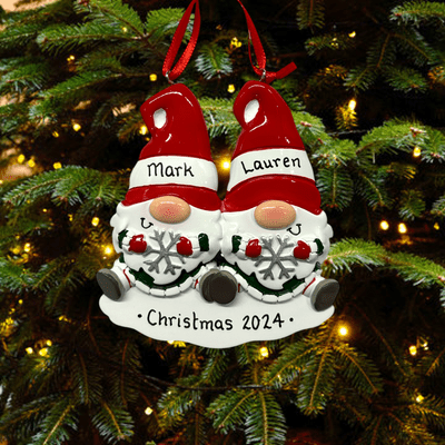 Gnome Couple Personalised Decoration