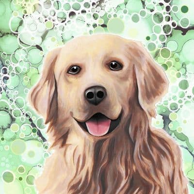Golden Retriever Ceramic Coaster By Jo Crafts