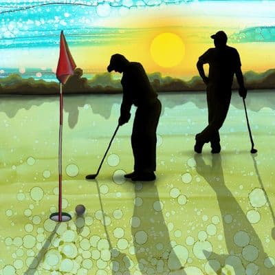 Golf Theme Ceramic Coaster By Jo Crafts