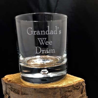 Grandad's Wee Dram Engraved Whiskey Glass