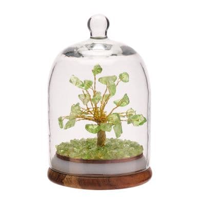 Green Peridot Gemstone Dome Tree - Serenity