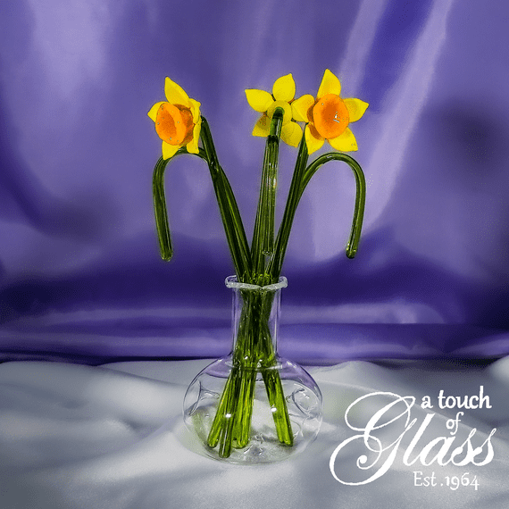 Handmade Glass Flowers - Daffodil