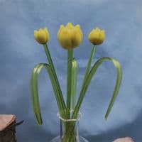 Handmade Glass Flowers - Yellow Tulip