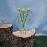 Handmade Glass Flowers - Yellow Tulip