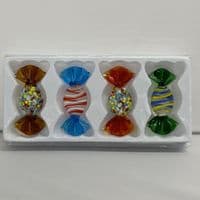 Glass Sweets | Assorted Pack of 4 | Handmade Glass Sweeties