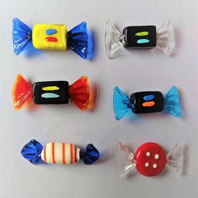 Handmade Glass Sweets - 6 Assorted