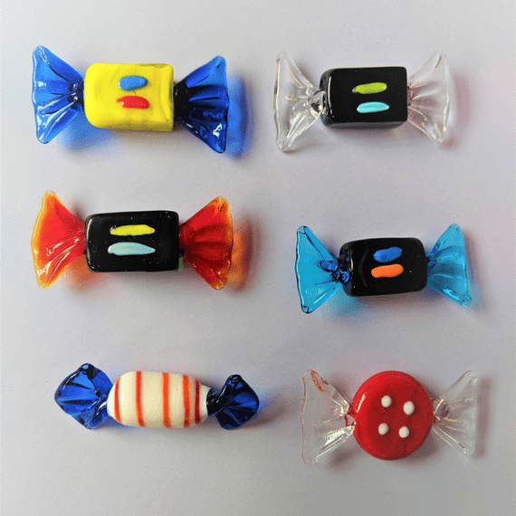 Glass Sweets | Assorted Pack of 6 | Handmade