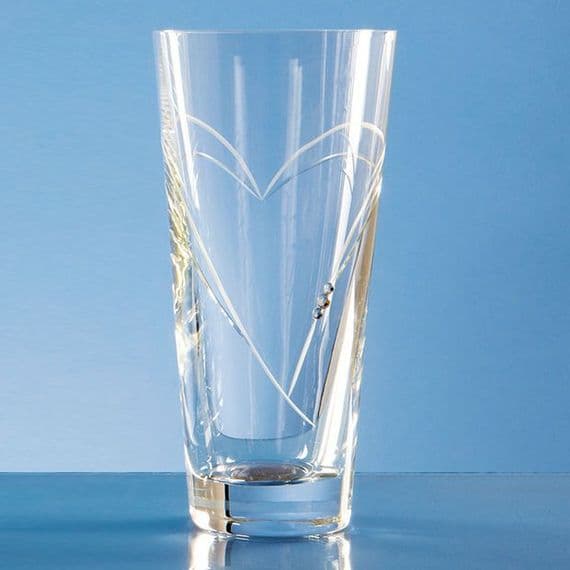 Heart Cut Conical Vase 20cm