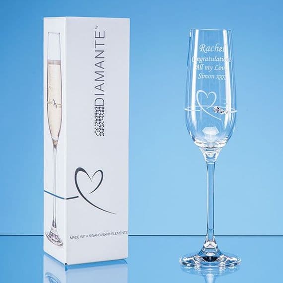 Heart Cut Diamante Petit Flute