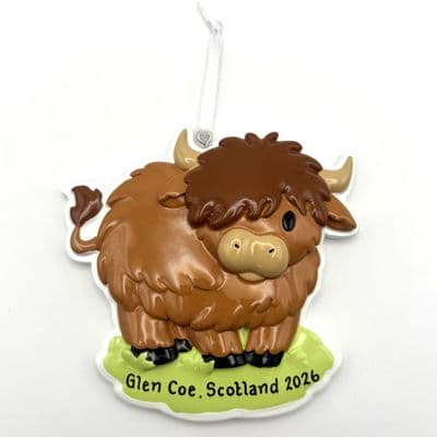Highland Cow - Personalised Hanging Decoration