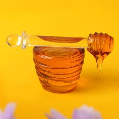 Honey Pot Glass Figurine