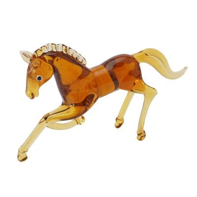 Horse Amber Glass Figurine