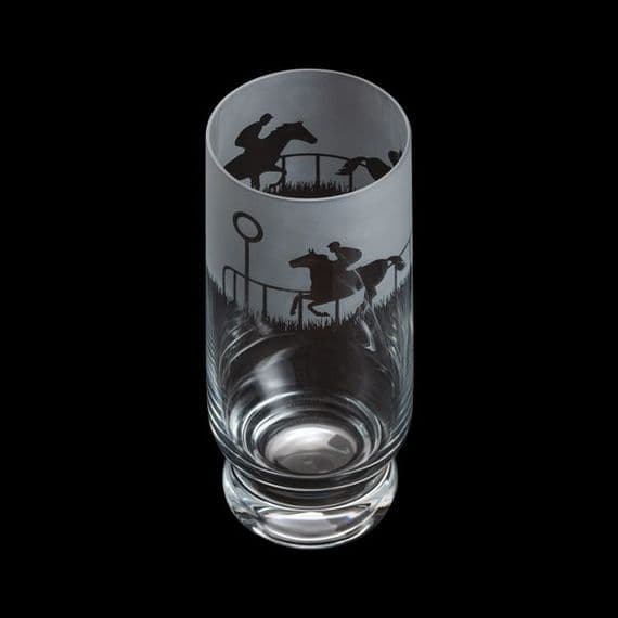 Horse Racing Themed Highball Glass - Aspect: Visions in Glass - Dartington