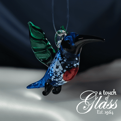 Hummingbird Hanging Glass Figurine