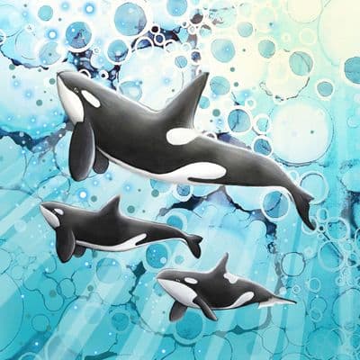 Iced To Meet You Orca Ceramic Coaster By Jo Crafts