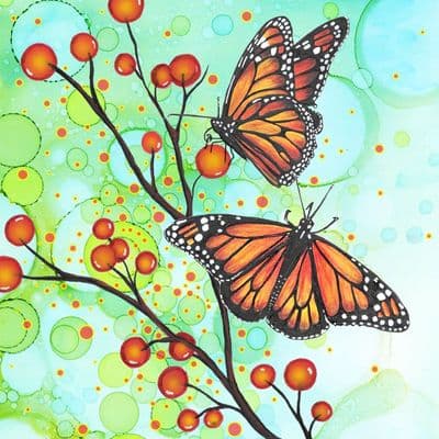 Insect Butterfly Ceramic Coaster By Jo Crafts