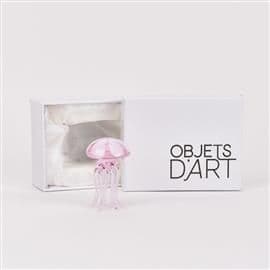 Pink Jellyfish Miniature Glass Ornament - Objets d'Art by SOPHIA® - Collectible Gifts