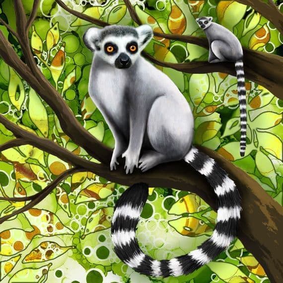 Lemur Ceramic Coaster By Jo Crafts