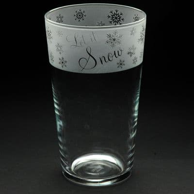 Let it Snow Christmas Pint Glass 57cl
