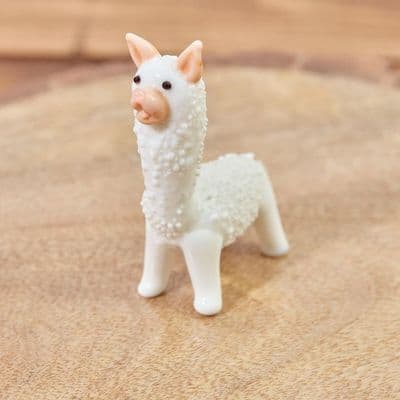 Llama Glass Figurine